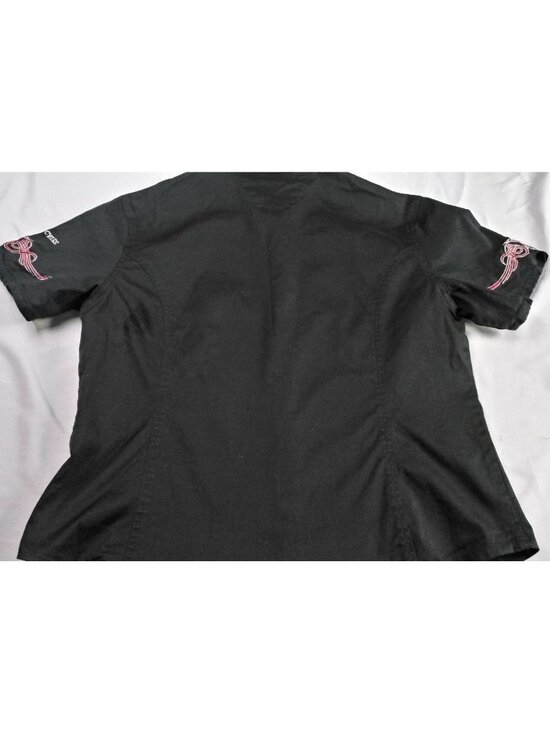Chrome Eagle Black shirt XXL Women button down Chix Custom Cycles Embroydered - Picture 15 of 15